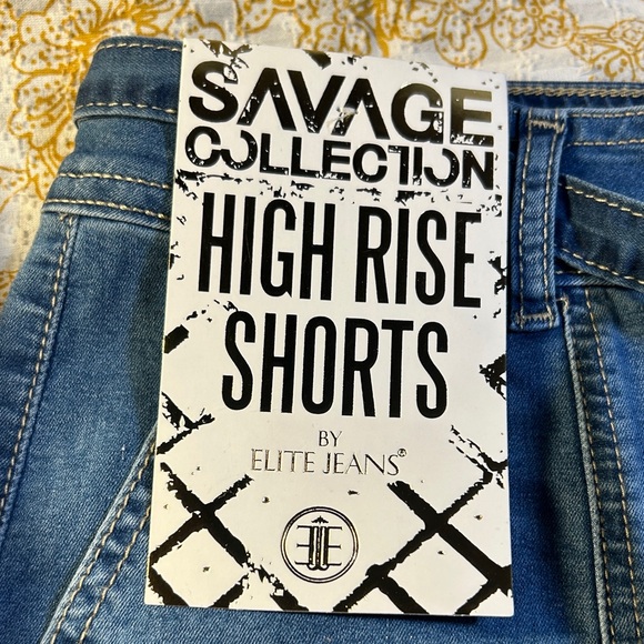 Savage Collection High Waist Denim Shorts - Picture 3 of 6